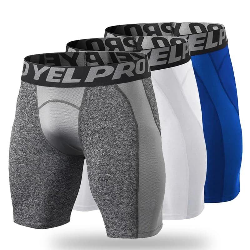 Men's Sports Compressed Fitness Shorts Exercise Compression Footwear Cycling Running Shoes Breathable Elastic Crossfit Fast Drying Logo