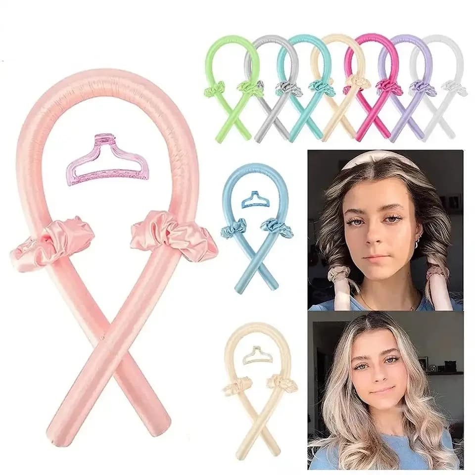 1 No Heat-Free Iron Head Belts No Heat-Free curling tape Heat-free cone hair curlers Soft head strap Iron lazy hair styling tool