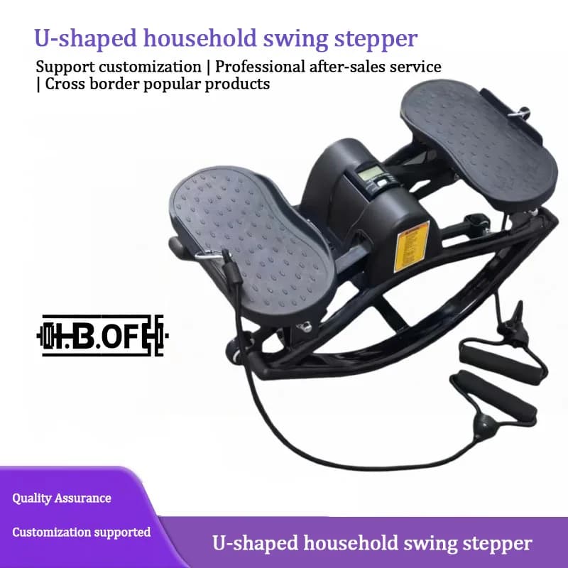 Attrezzatura per il fitness domestico, stepper oscillante multifunzionale a forma di U, attrezzatura per escursioni indoor per la perdita di peso e il dimagrimento delle gambe