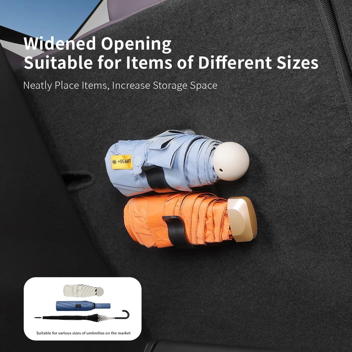 Car Trunk Umbrella Holder, Car Umbrella Hook, Storage Hook for Car Interior, Trunk Fixing Universal