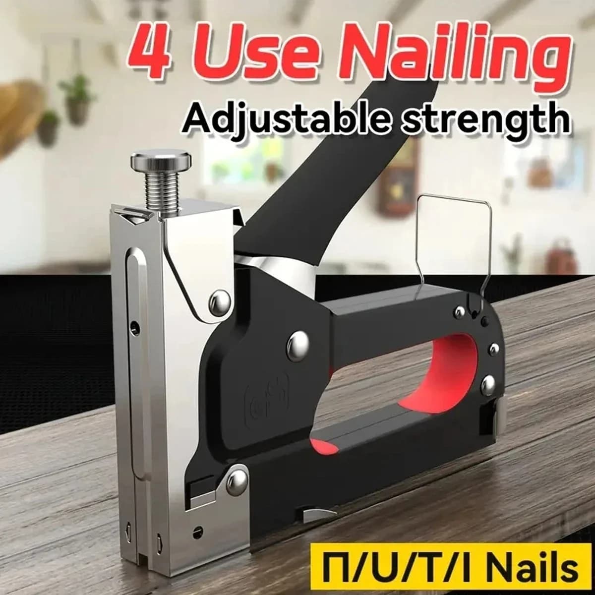 Cucitrice multifunzionale 4 in1 con graffette per la lavorazione del legno Mobili fai da te Cucitrice manuale Tacker Cucitrice domestica leggera