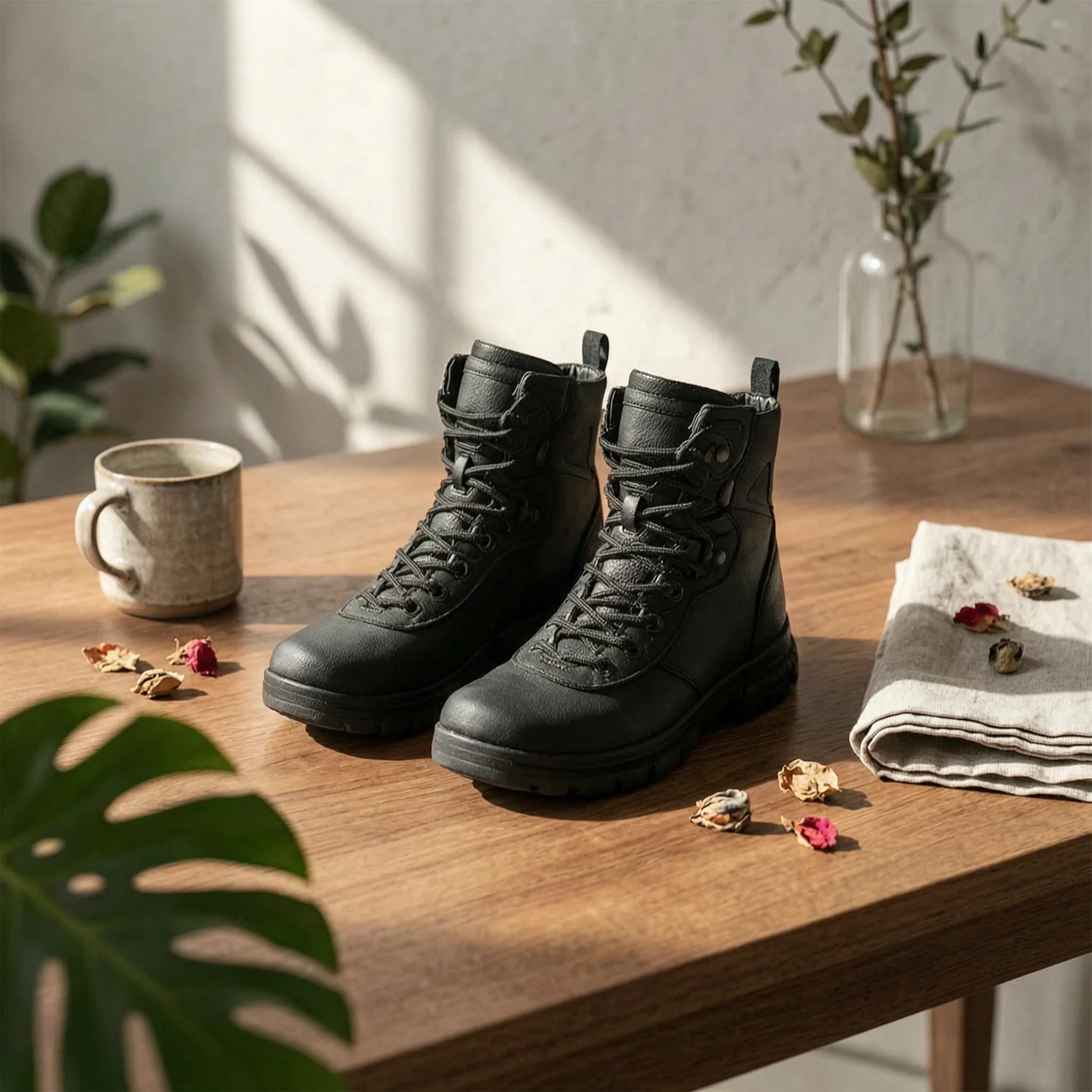 Mini Stivali da Combattimento in Miniatura con Lacci, Scarpe per Action Figure, Calzature Modellate con Suola Battuta