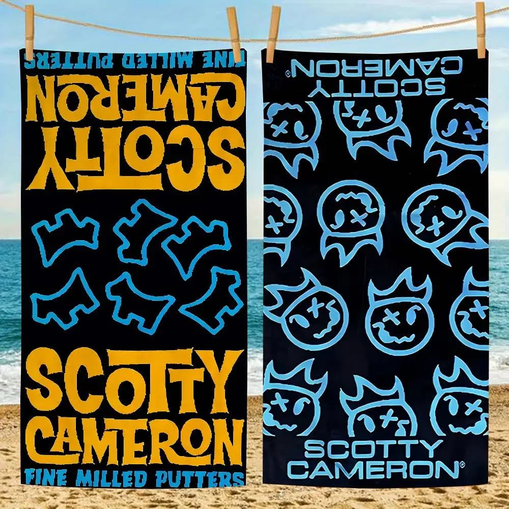 Coperta in microfibra Golf S-Scotty C-Camerons, asciugamano da spiaggia ad asciugatura rapida, stampa oversize, super assorbente, coperta da piscina