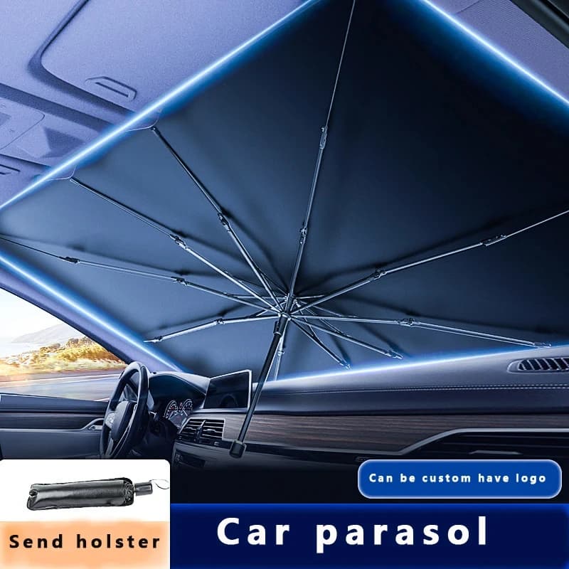 Ombrellone per auto, visiera per parabrezza anteriore per auto, parasole per auto con protezione solare pieghevole