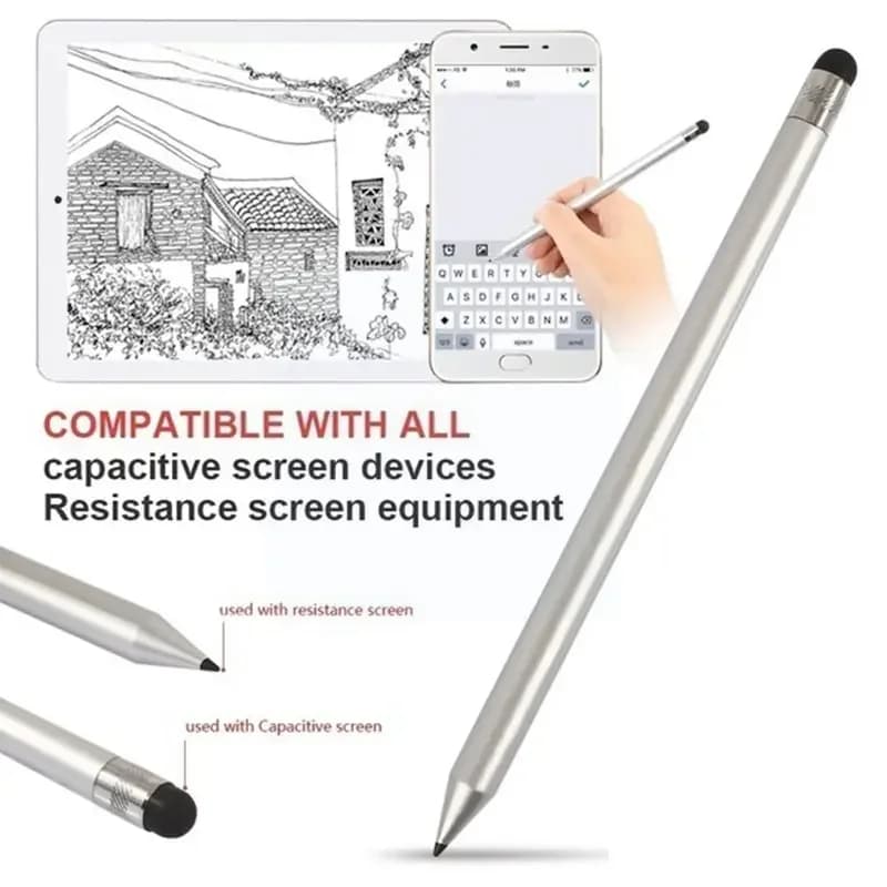 Smartphone universale con penna per schermo a doppio uso per stilo iPad per tablet Lenovo Android per Samsung per penna capacitiva Xiaomi