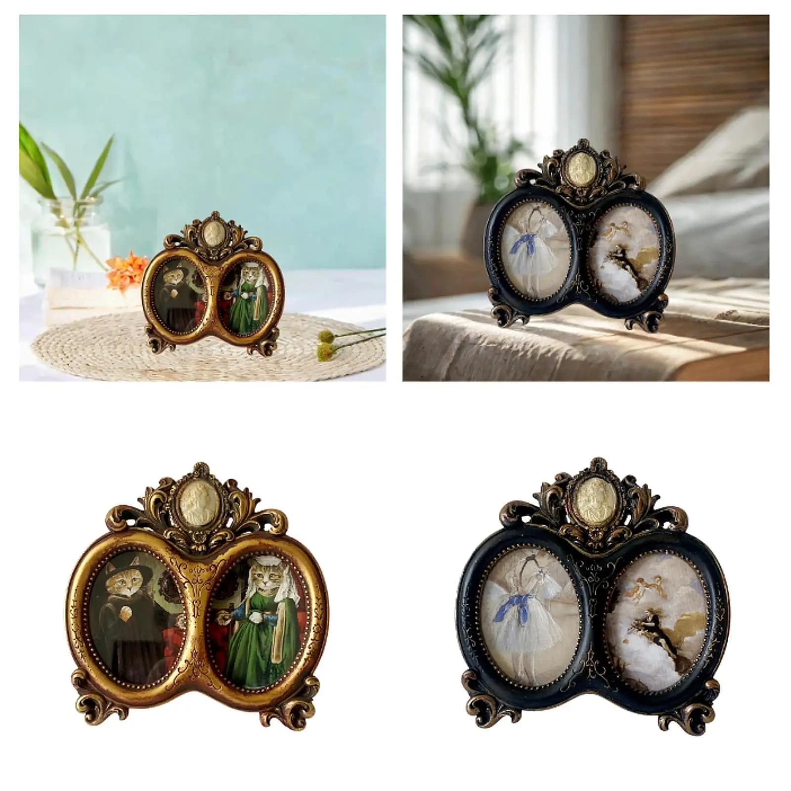 Creative Handmade Picture Frame Vintage Photo Frame Ideal Gift Delicate Wall Mounting Stylish Display for Home Living Room Decor