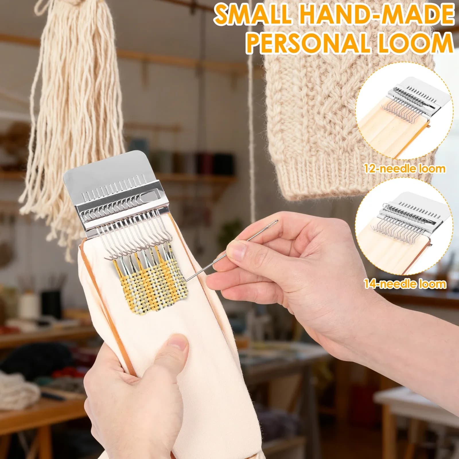 Patch Knitting Tools For Mending Clothes and Jeans Small Frame Hand Tapestry Wood Loom Weaving Frame Small Loom Darning Machine