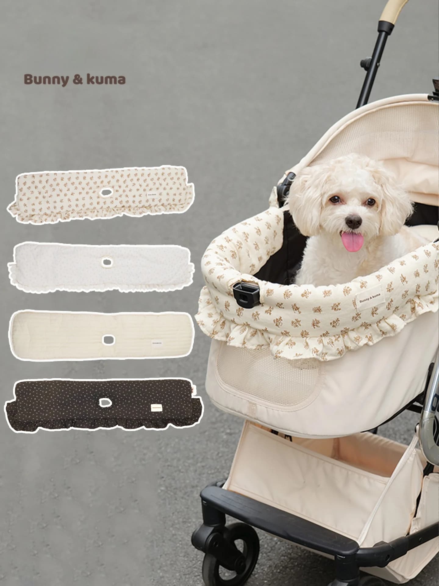 Passeggino per Animali Domestici Aggiornato con Design a Foro, Tappetino Magnetico Anti-Graffio e Resistente all'Usura, Set di 3 Pezzi in Cotone