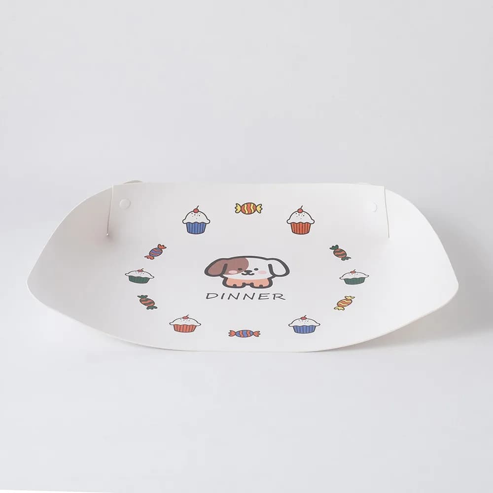 Anti Spill Pet Feeding Mat Cartoon Waterproof Pet Anti Spill Placemat Oil Resistant Easy Clean Pet Food Feeding Pad Pet Eating