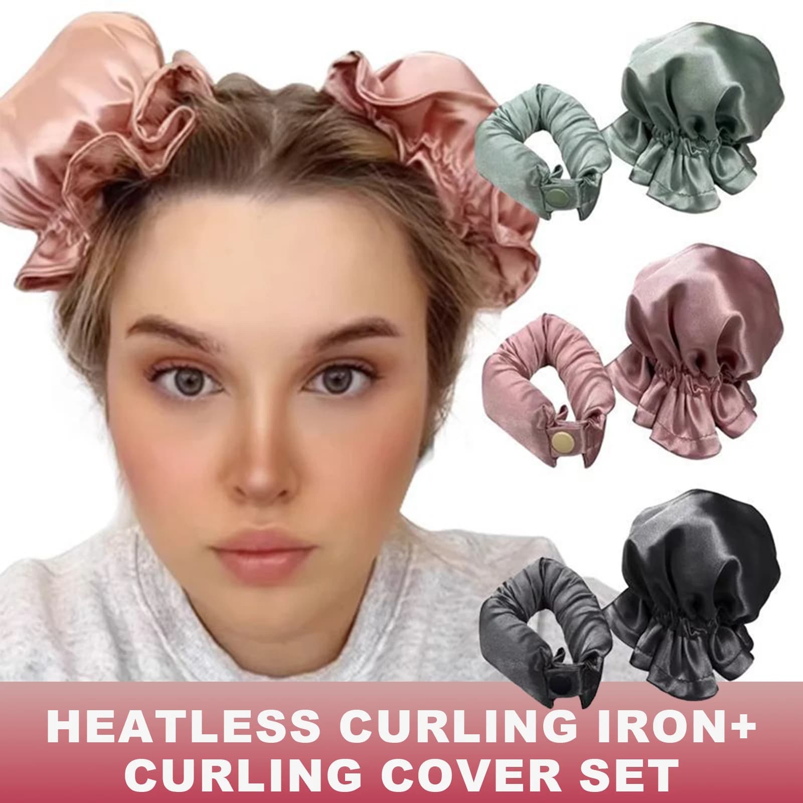 Heat-free lazy hair curlers Hair Rollers Heat-free curlers Bocchino Flexible Auctions Sleeping Band Hair Covering Tools for styling for women