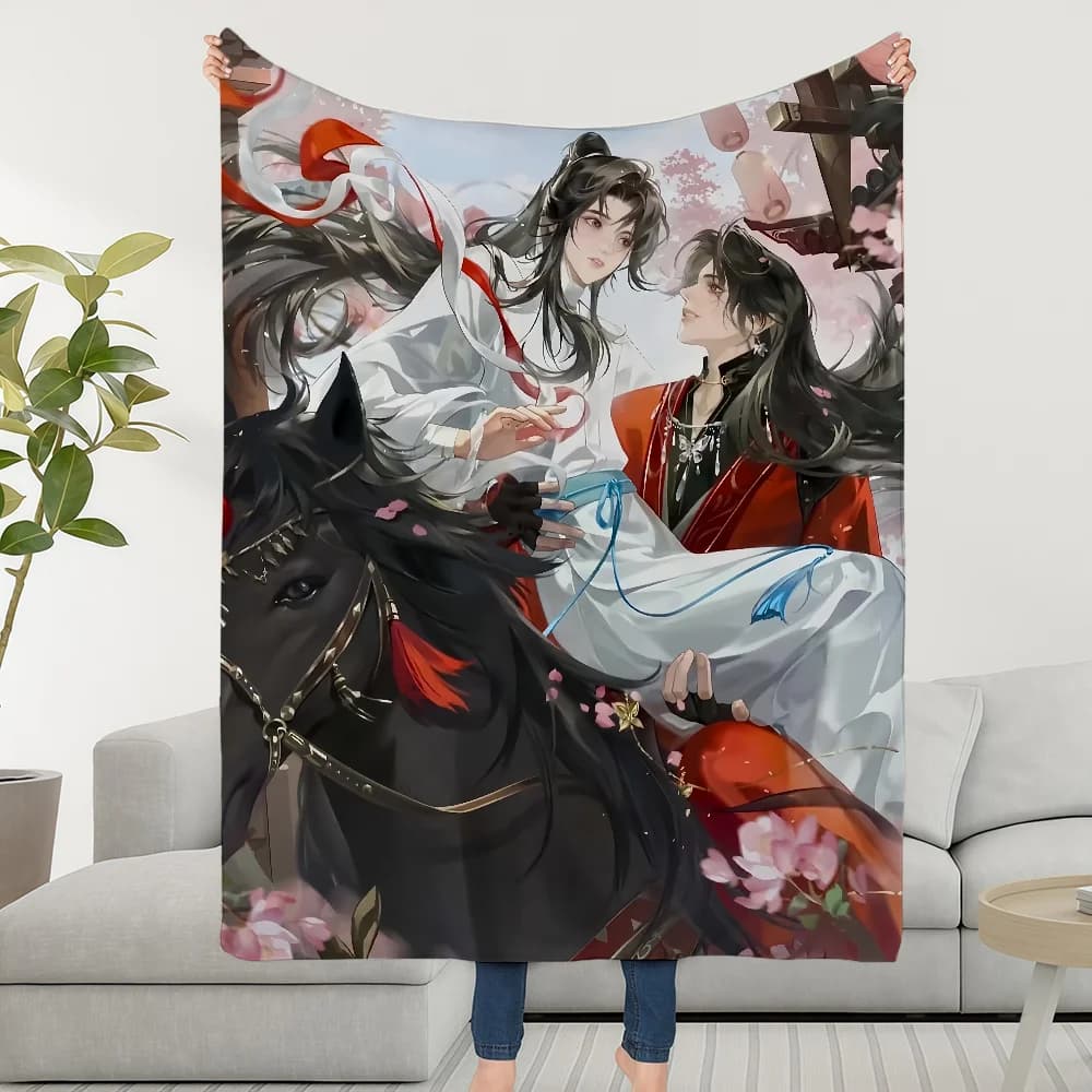 Heaven Officials Blessing Blanket Throw Super Cosy Plush Living Room Sofa Couch Childish Birthday Gifts