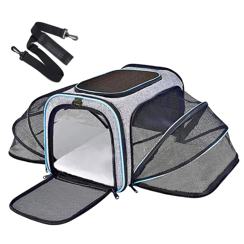 Expandable Cat Carrier Backpack Foldable Pet Travel Bag Portable Handheld Pet Tote for Cats Large Capacity Backpack