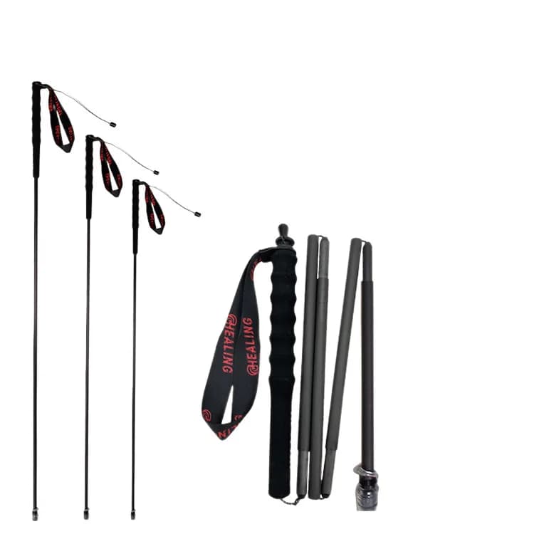 Okhealing ultralight ultrashort carbon fiber section folding trekking poles off-road trekking poles factory direct sales