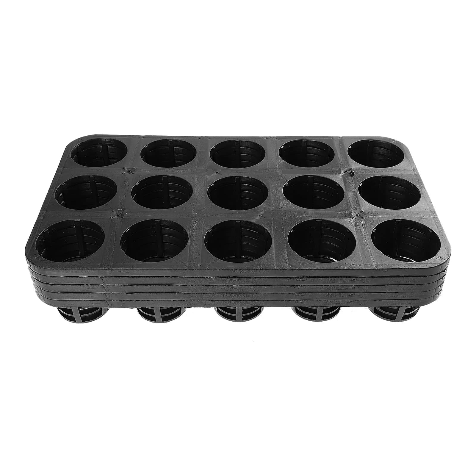 Set di 5 Vassoi per Germinazione a 15 Fori, Leggeri, per Orchidee e Piante, Vassoi per Semina, Piastre per Crescita Semi, per Giardino e Orto