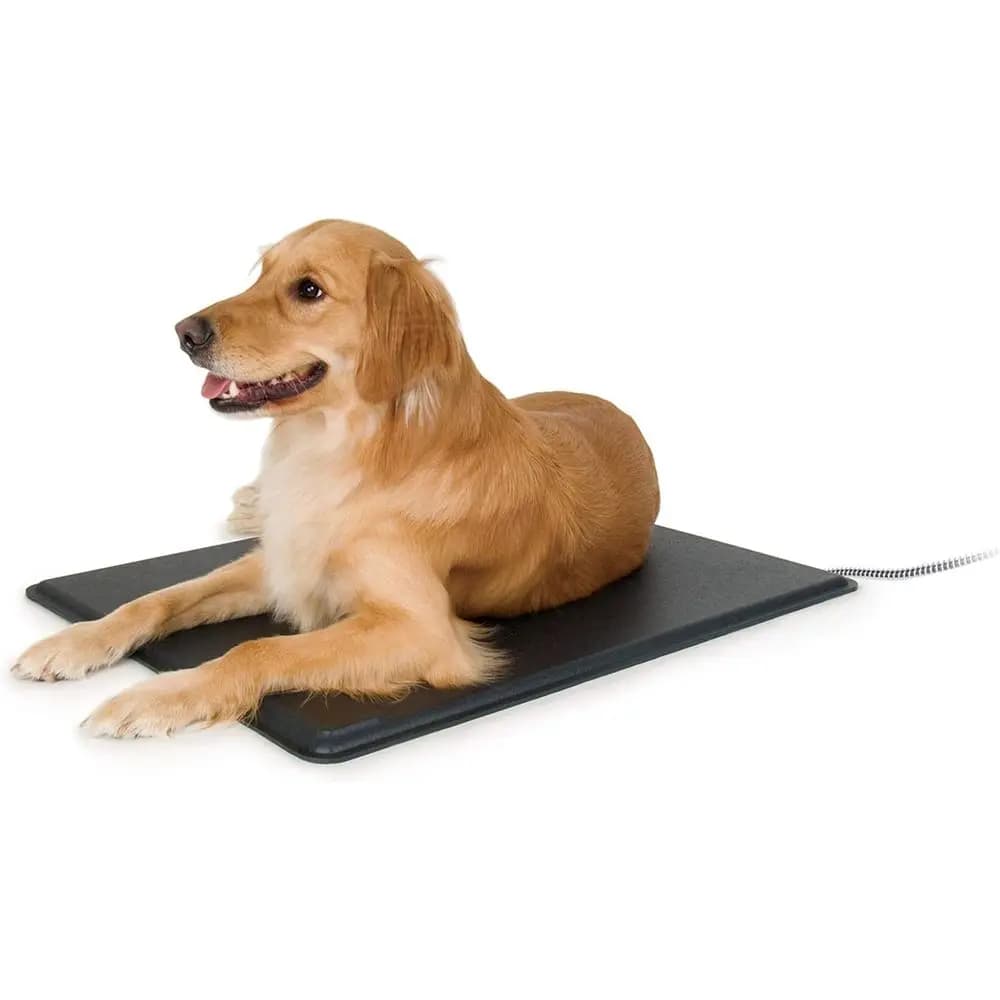 Tappetino Riscaldato per Cani da Esterno, Plastica ABS Resistente Impermeabile, Copertura Lavabile, Certificato di Sicurezza - Grande 28.5 X 22.5 80W