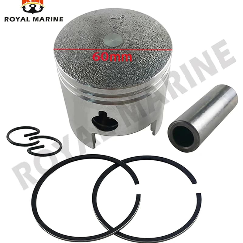 350-00001-0 Set pistone e fasce elastiche (Std) per Nissan Tohatsu 2 tempi 18HP M18E con clip e perno 350-00001-1 60MM