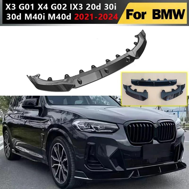 M Prestazioni per Bmw X3 G01 X4 G02 IX3 20d 30i 30d M40i M40d 2021-2024 Pala anteriore Paraurti anteriore Spoiler Splitter Diffusore