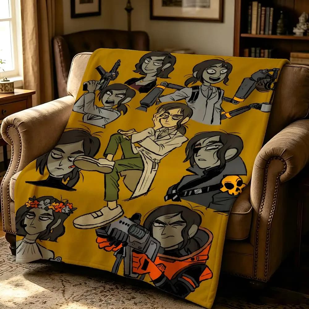 drama I-Inside Job-b Throw Thick Comfort Flannel Quilt, Multi-scene Use Indoor Outdoor Daily Nap