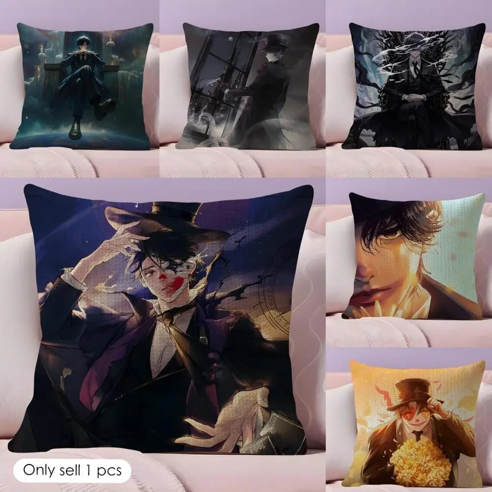 Lord Of Mysteries Cushion Cover Natural Linen Double Sided Print Throw Pillow Case for Sofa Couch Home Decor