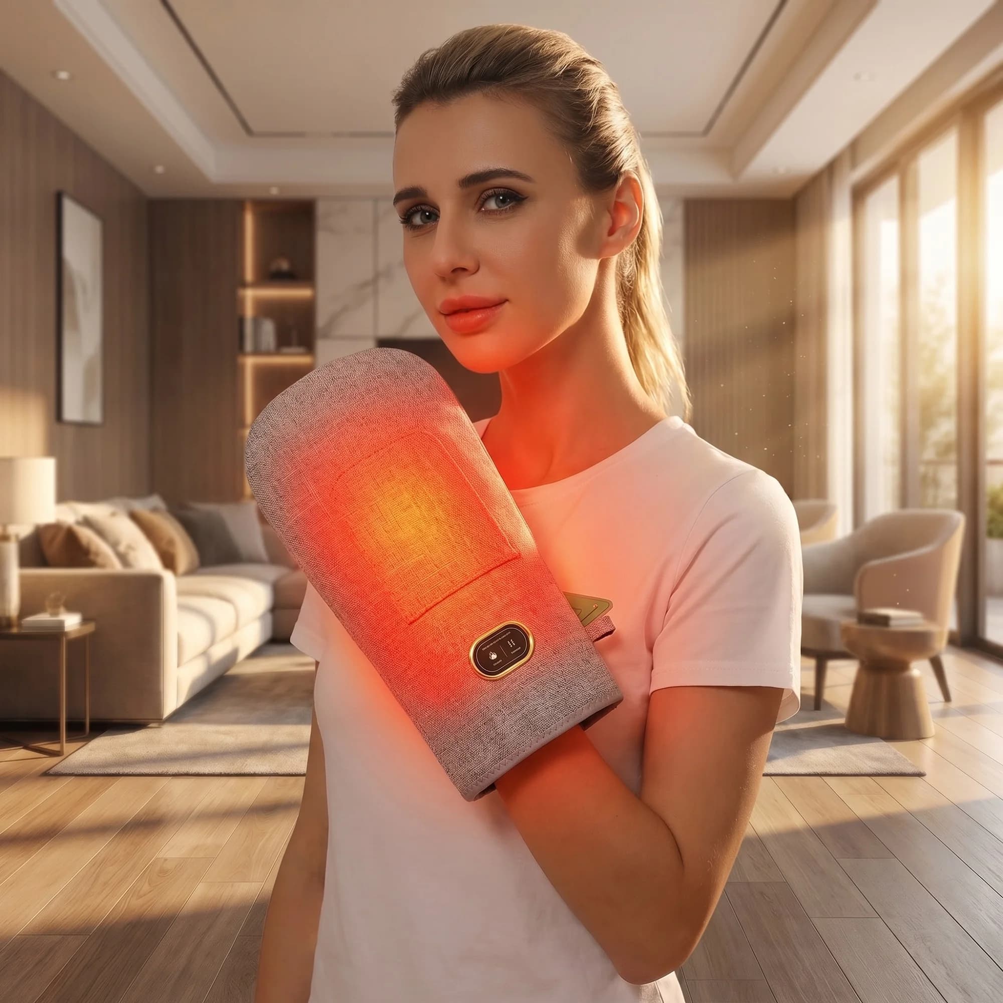 Guanto LED a Luce Rossa 660nm e Terapia a Luce Infrarossa 850nm per Polso, Dita, Mano, Artrite, Bellezza, Sollievo dalla Fatica, USB Plug-in
