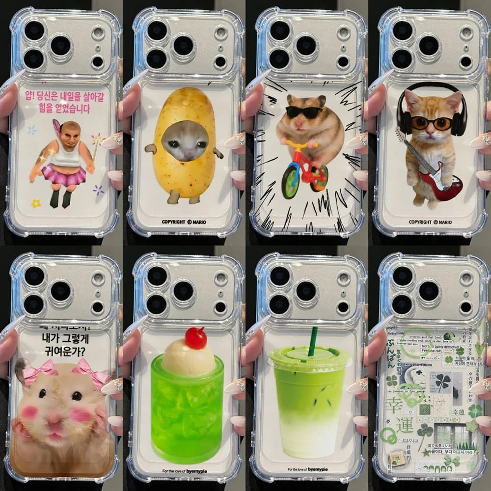 Korean Cute Ins Phone Case For IPhone 18 17 16e 16 15 14 13 12 11 Mini Air Pro Max X XR XSMax 8 Plus Anti Fall Transparent Cover