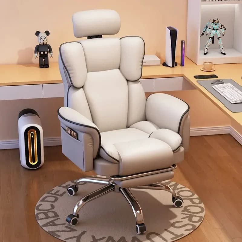 Sedia da ufficio regolabile con massaggio, poggiatesta, ruote moderne, sedia da computer oversize, braccioli comodi, sedia da scrivania, mobili per ufficio