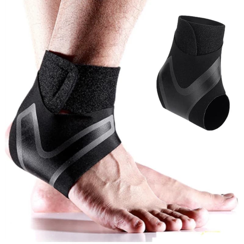 Tutore per caviglia fibra di poliestere traspirante per distorsioni lesioni sportive compressione regolabile supporto per fascia per caviglia strumento per la corsa Fitness