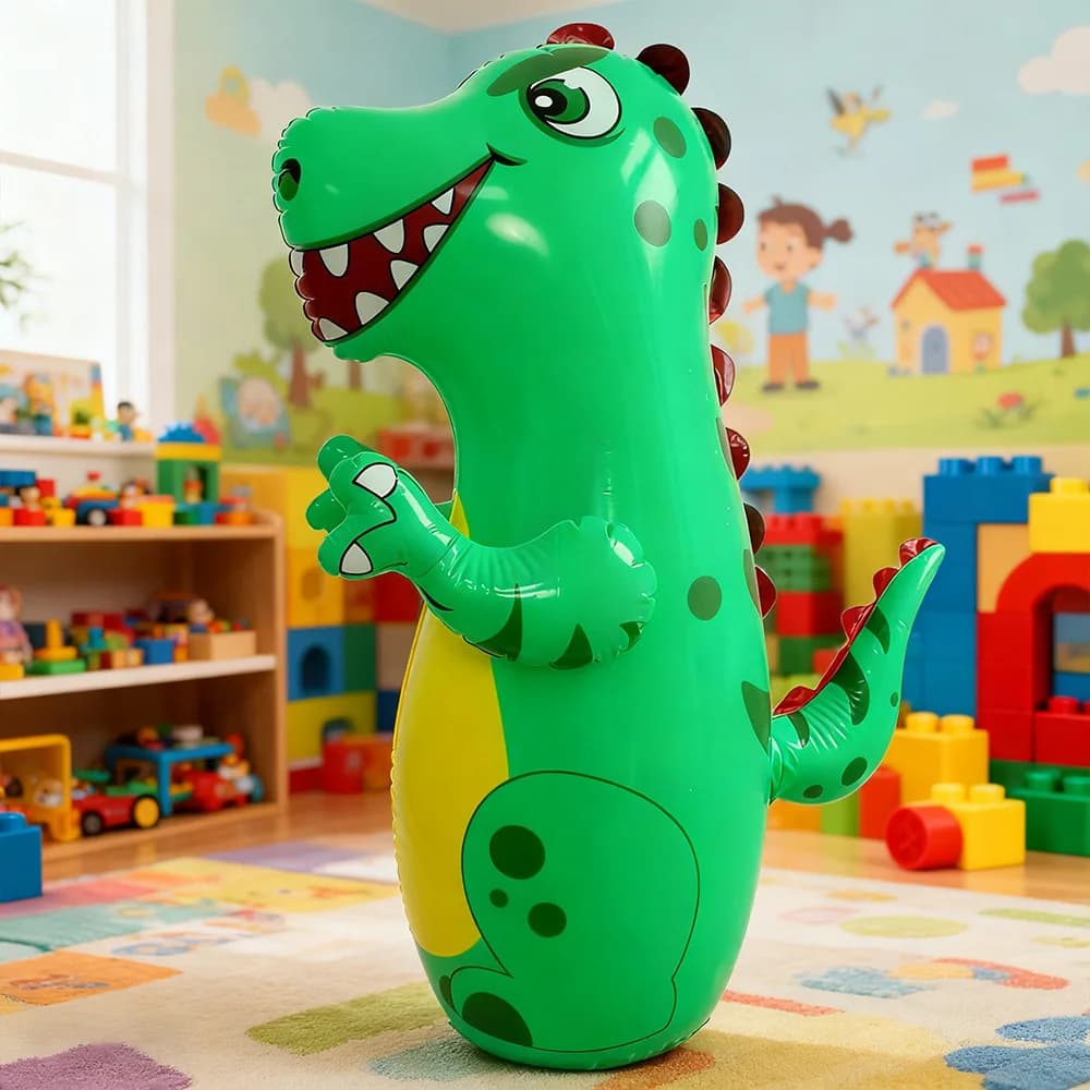 Sacco da Boxe Gonfiabile a Forma di Dinosauro, Gioco per Bambini, Attività all'Aperto, Interazione Genitore-Figlio, Regalo per Ragazzi