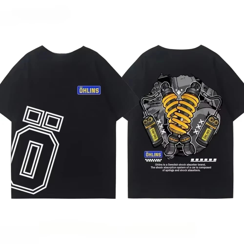 Nuovo set di t-shirt da moto in cotone alla moda 2026 - Brand casual di tendenza - Uomo e Donna - Magliette a maniche corte