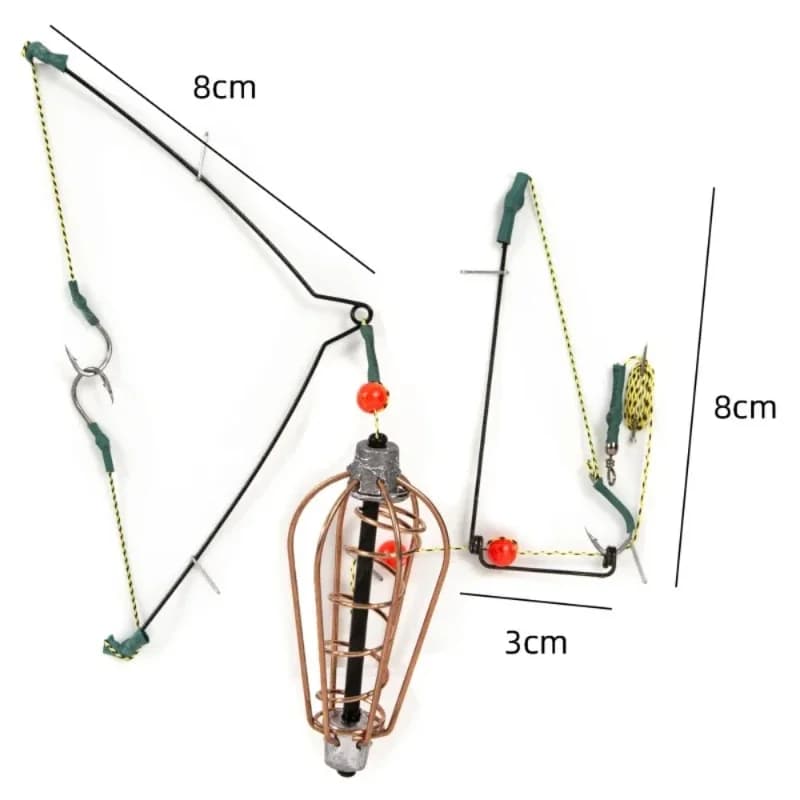 15/20/25/30G Gabbia per esche Richiamo di pesca Alimentatore Esche per pesci Gabbia Cestino con accessori a molla Lanciatore Carpa Feeder Attrezzatura Strumento Pesci