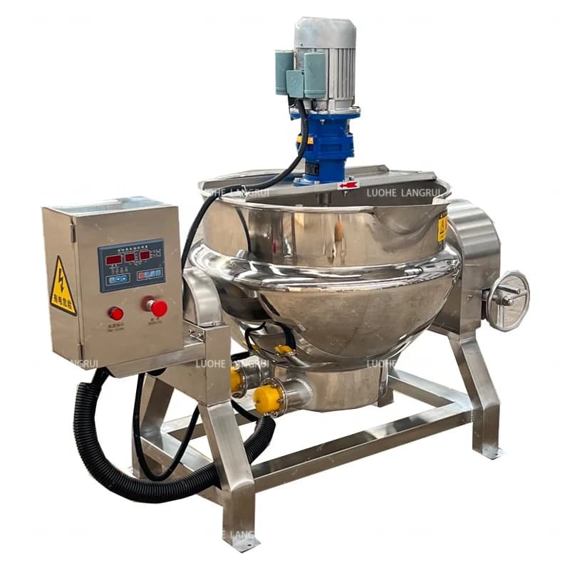 50L-1000L Fruit Jam Chili Sauces Jacketed Multi Cooker Stainless Steel Electric Kettle with Agitator with Mixer