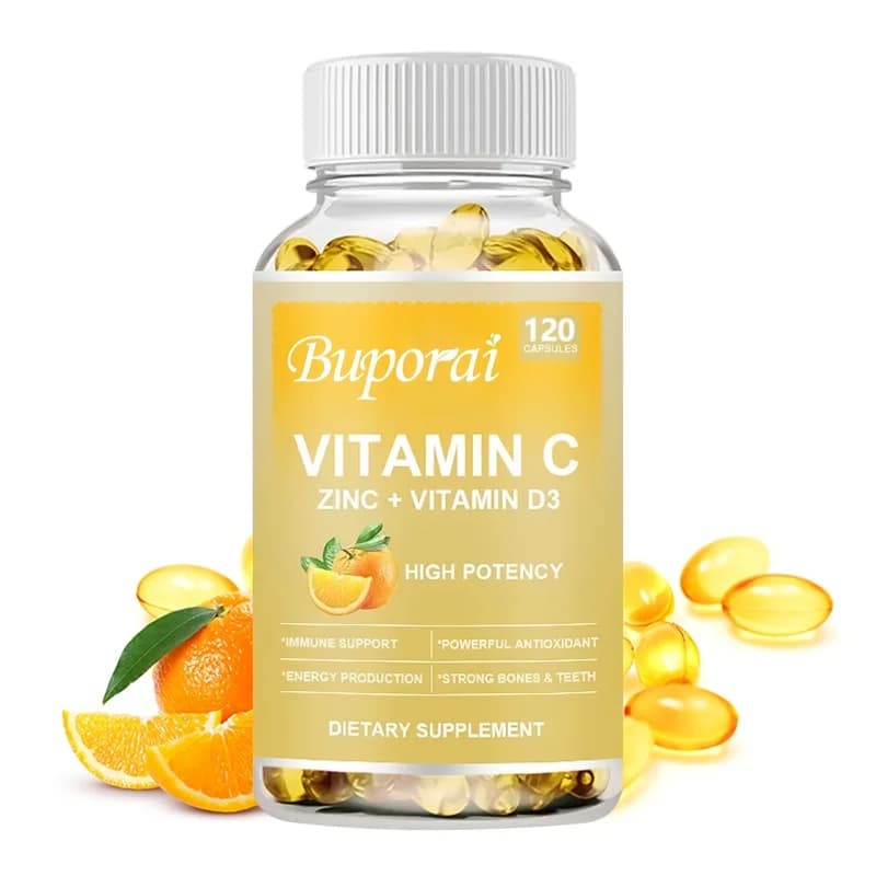 Zinc, with vitamin C, D3 suplement: increases immune support, sleep and energy, supports respiratory health