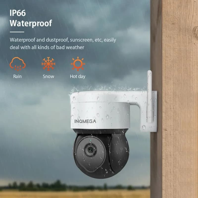 INQMEGA 3MP Wifi TUYA TELECAMERA Smart Cloud PTZ IP Camera Esterna Google Home Alexa Video Sorveglianza Cam per Cortile