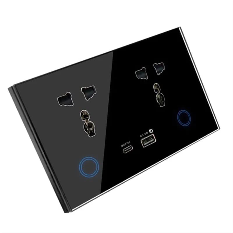 B86B-Tuya Presa a muro intelligente WIFI con USB Type-C UK Smart Plug Vita intelligente con temporizzazione Smart Home Lavora con APP Home Una spina UK