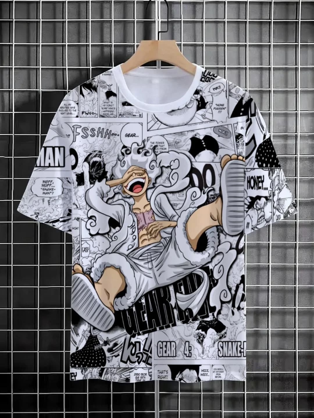 2526 New Bandai Anime One Piece Rufy Summer Jersey T-shirt Oversize 3D Top multifunzionale per adulti e bambini