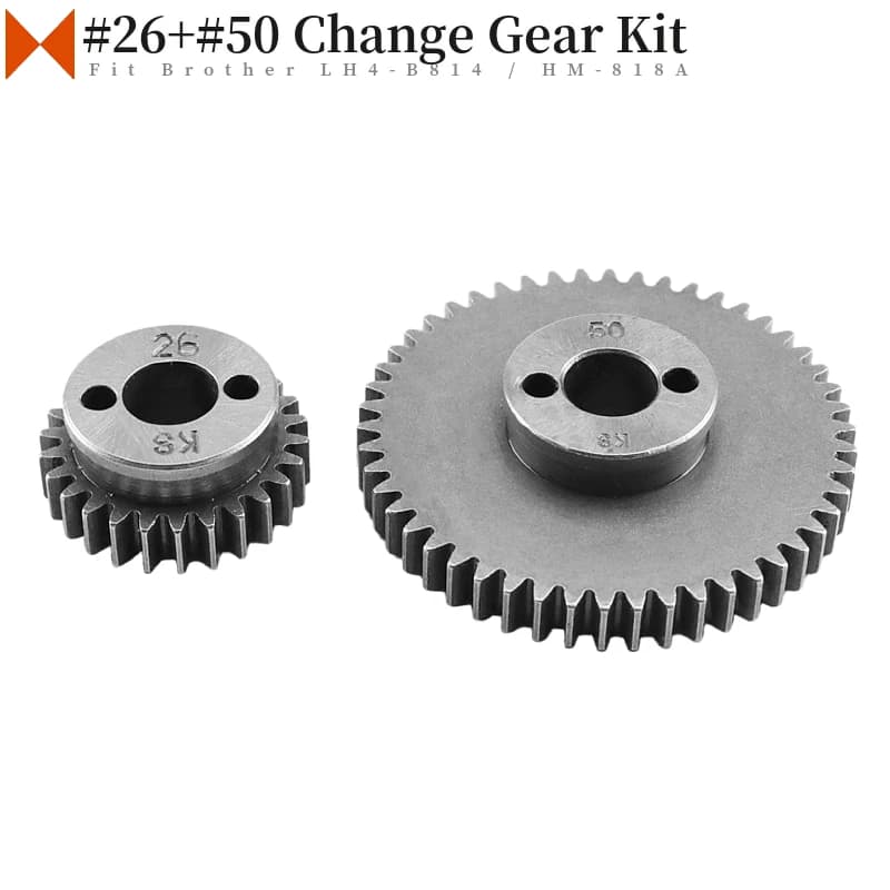 141374000 (# 26) + 141386000 (# 50) Cambio Gear Kit Fit Brother LH4-B814, HM-818A Macchine da cucire asola 77/283 punti