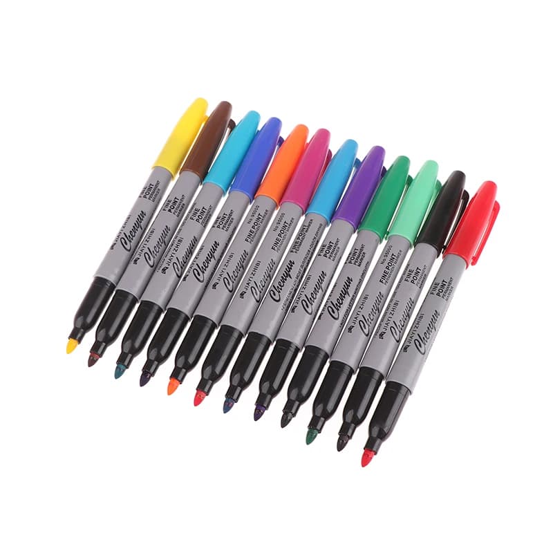 【6/12pcs Microblading Erasable Skin Marker Pen Tattoo Sketch Transfer For Body Art Makeup Accessories Office Study Supply】