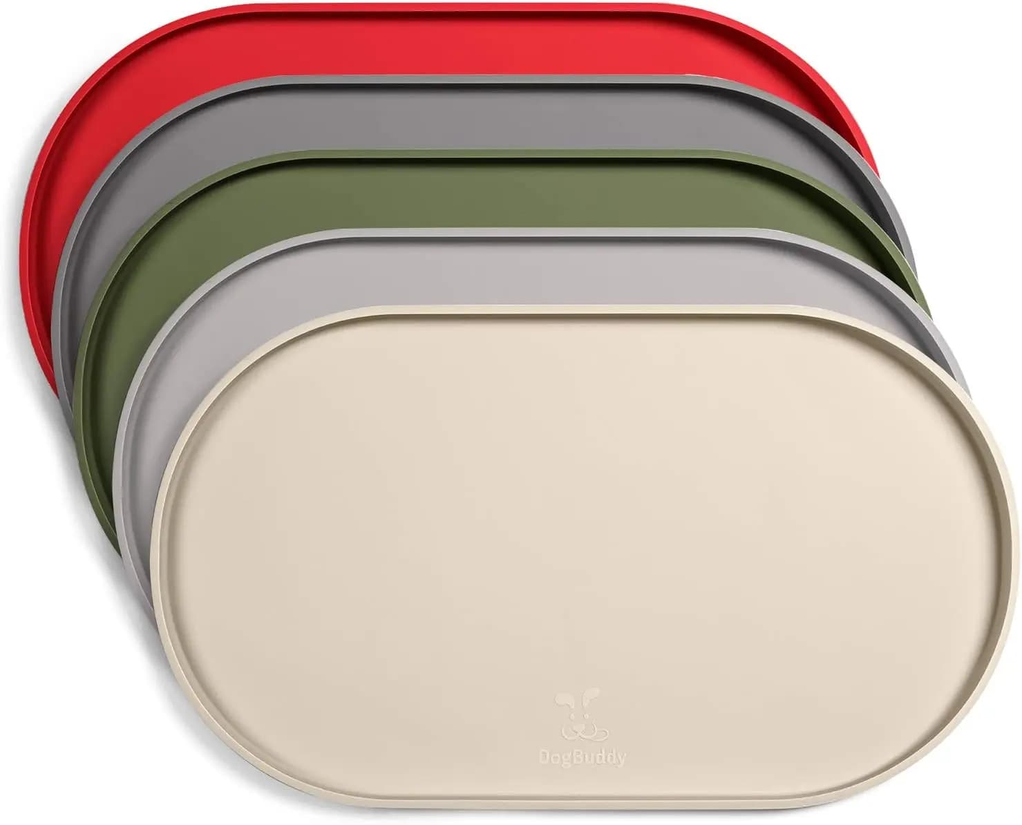 Tappetino Impermeabile per Ciotole di Cibo per Cani, Tappetino in Silicone Antiscivolo per Cibo e Acqua con Bordi, Tappetini per Alimentazione Animali Domestici