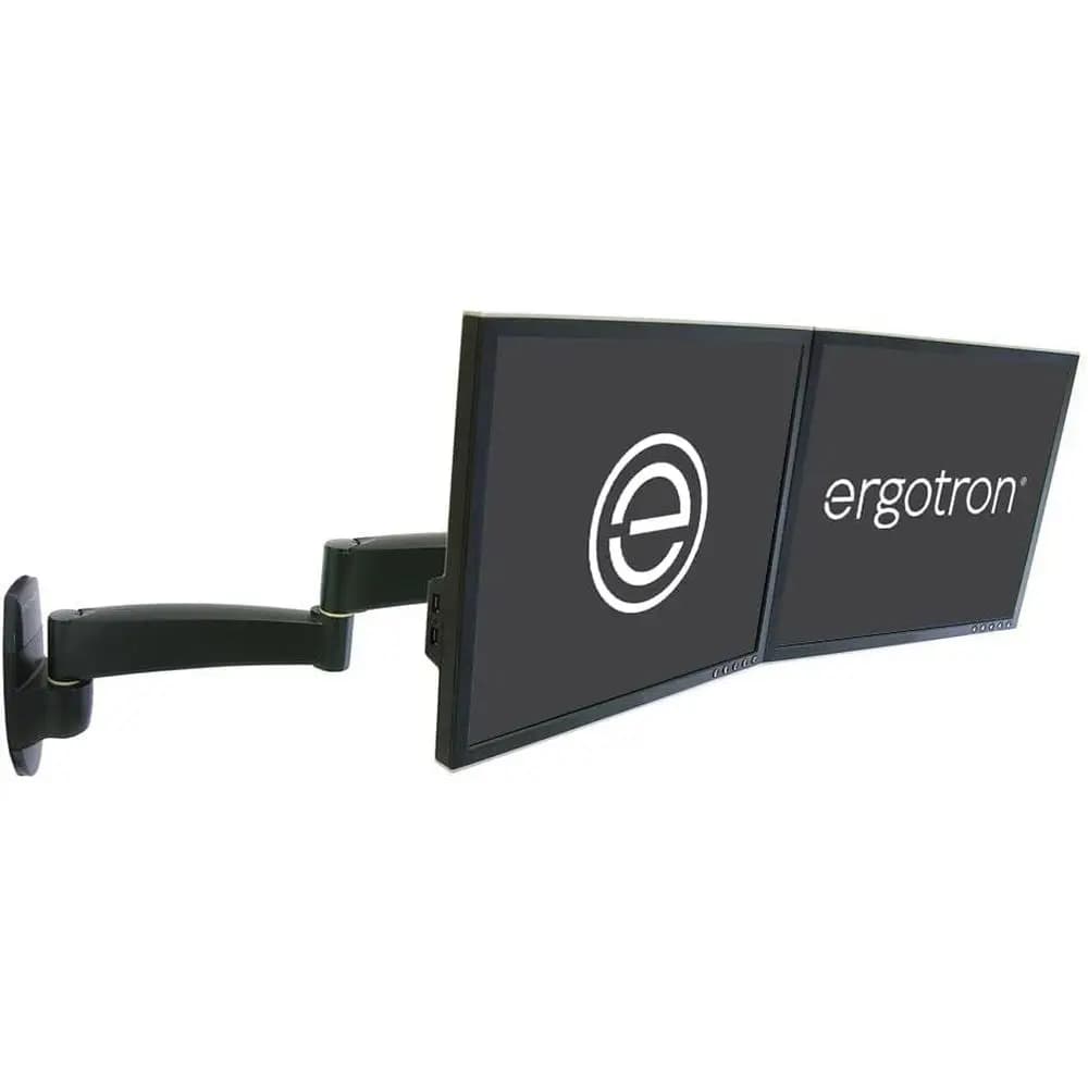 Supporto universale per doppio monitor, compatibile VESA, supporta 22 schermi, carico massimo 13 libbre, nero
