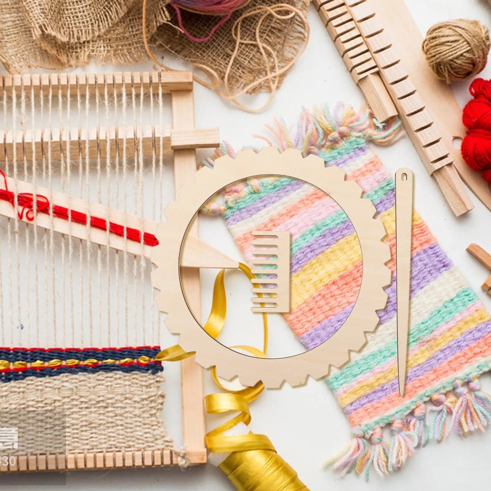 1Set Weaving Board Portable Handcraft Loom Tool Compact Size for Bracelets Necklaces Decorations Craft Weaving Tool