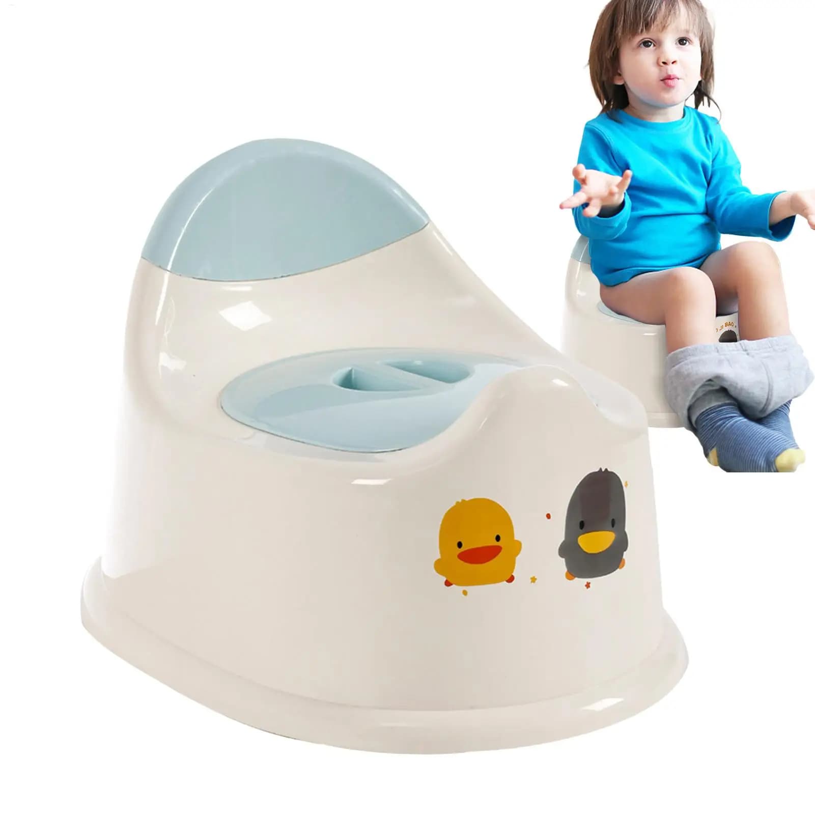 Sedile per WC per bambini, antiscivolo, portatile, con coperchio, per l'allenamento al vasino, per bambini, ragazzi, viaggi e casa