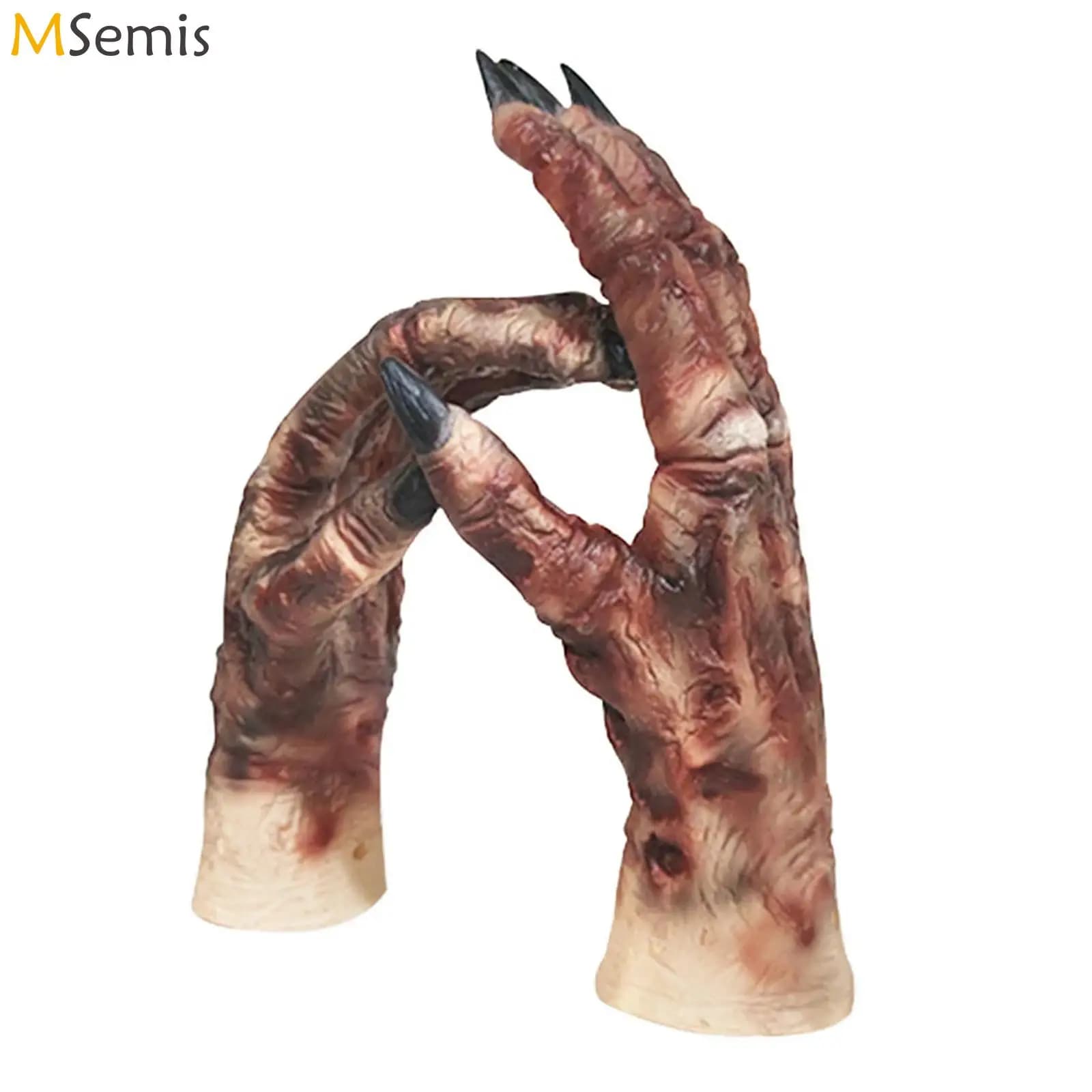 Guanti da lupo mannaro di Halloween Cosplay Guanti da bestia zombie horror spettrale Accessori per costumi da festa Guanti in lattice Horror Spaventoso Prop