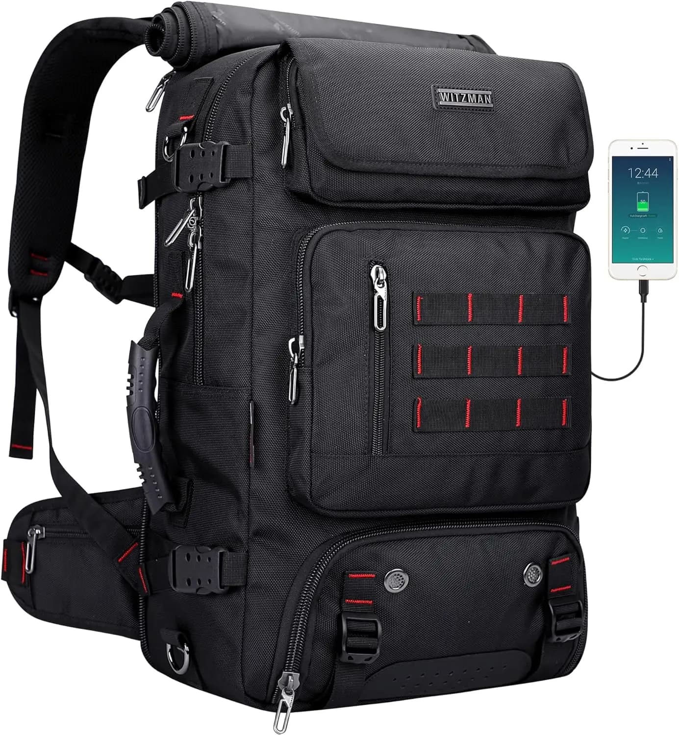 Zaino da Viaggio Convertibile per Uomo e Donna, Borsa da Viaggio in Nylon Approvata dalle Compagnie Aeree, per Laptop da 16 Pollici
