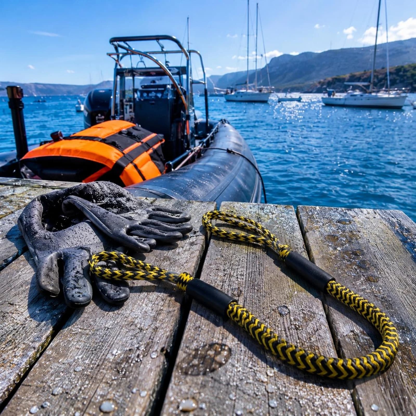 Bungee Dock Line Shock Absorbing Stretch Dock Rope Bungee Mooring Rope Protective Sleeves Sleeves Marine Accessory Stretchable