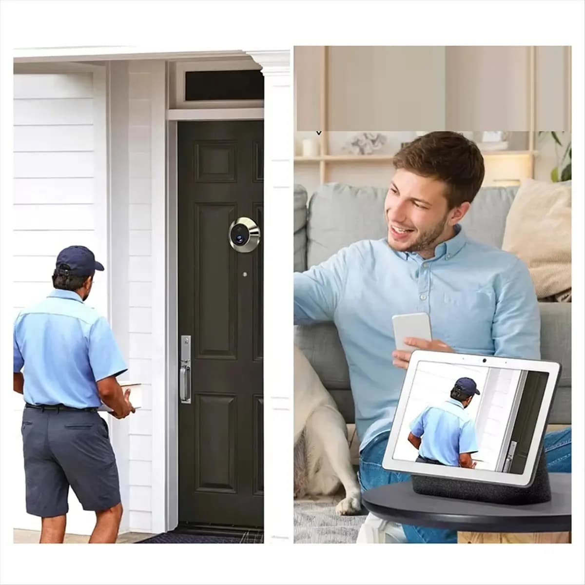 【~ New A88T】Smart Tuya 3MP 2.4G WiFi Door Camera Automatic Sensing Door Eye Camera Digital Door Viewer Wireless Doorbell Home