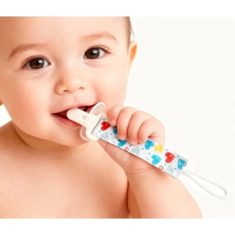 Porta ciuccio per bambini, cinturino antigoccia, accessori per passeggino, per la sicurezza del neonato, gelato, stampa di fragole