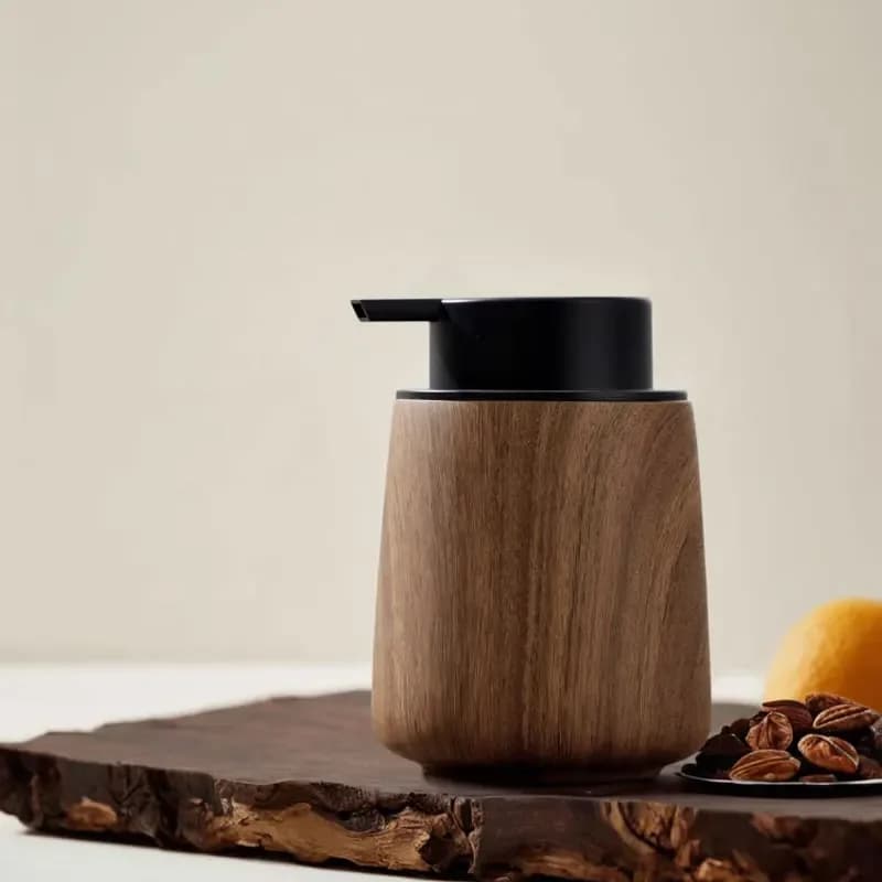 Dispenser di sapone per bottiglie di disinfettante per le mani in schiuma di lusso da 300 ml Bottiglia di schiuma per shampoo in gel doccia con pressa a grana di noce
