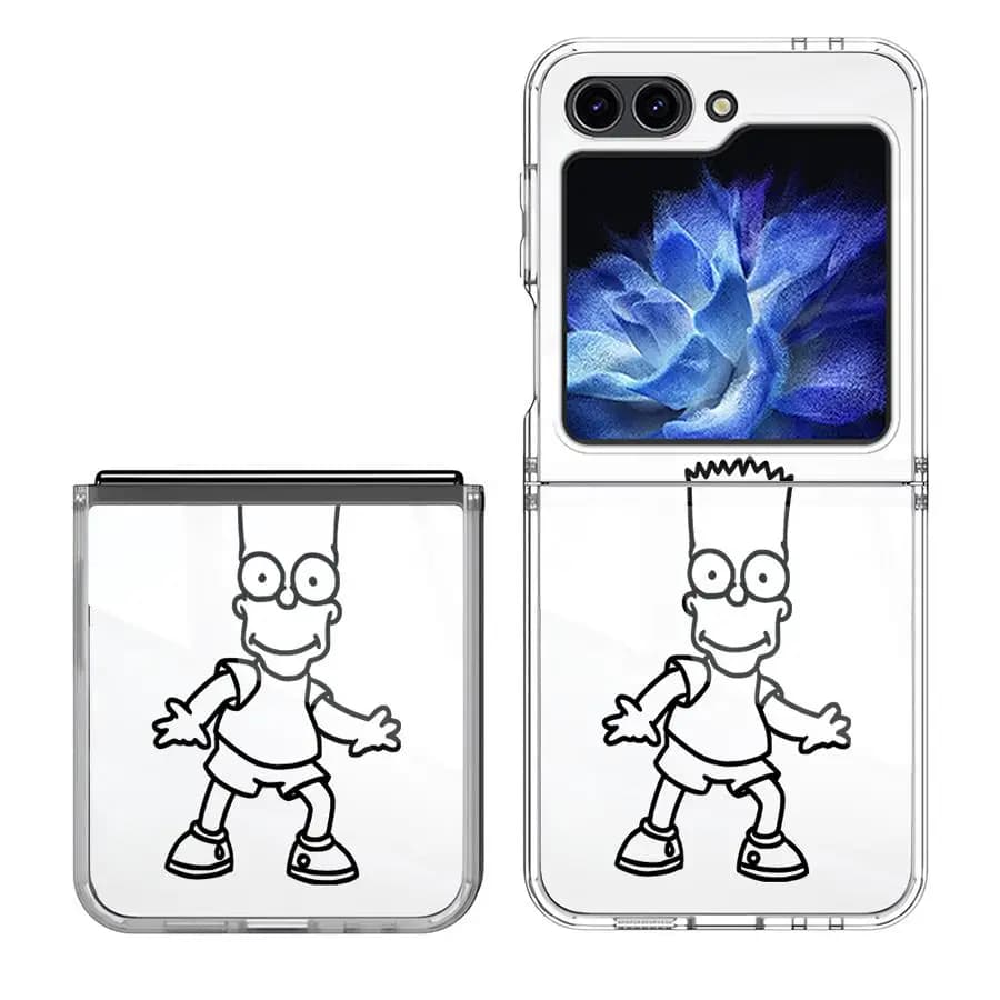 Cover Rigida per Telefono con Cartone Animato Homer Simpson per Samsung Galaxy Z Fold7 Z Fold4 Z Fold 7 6 5 4 3 Z Fold6 Z Fold5 Z Fold3