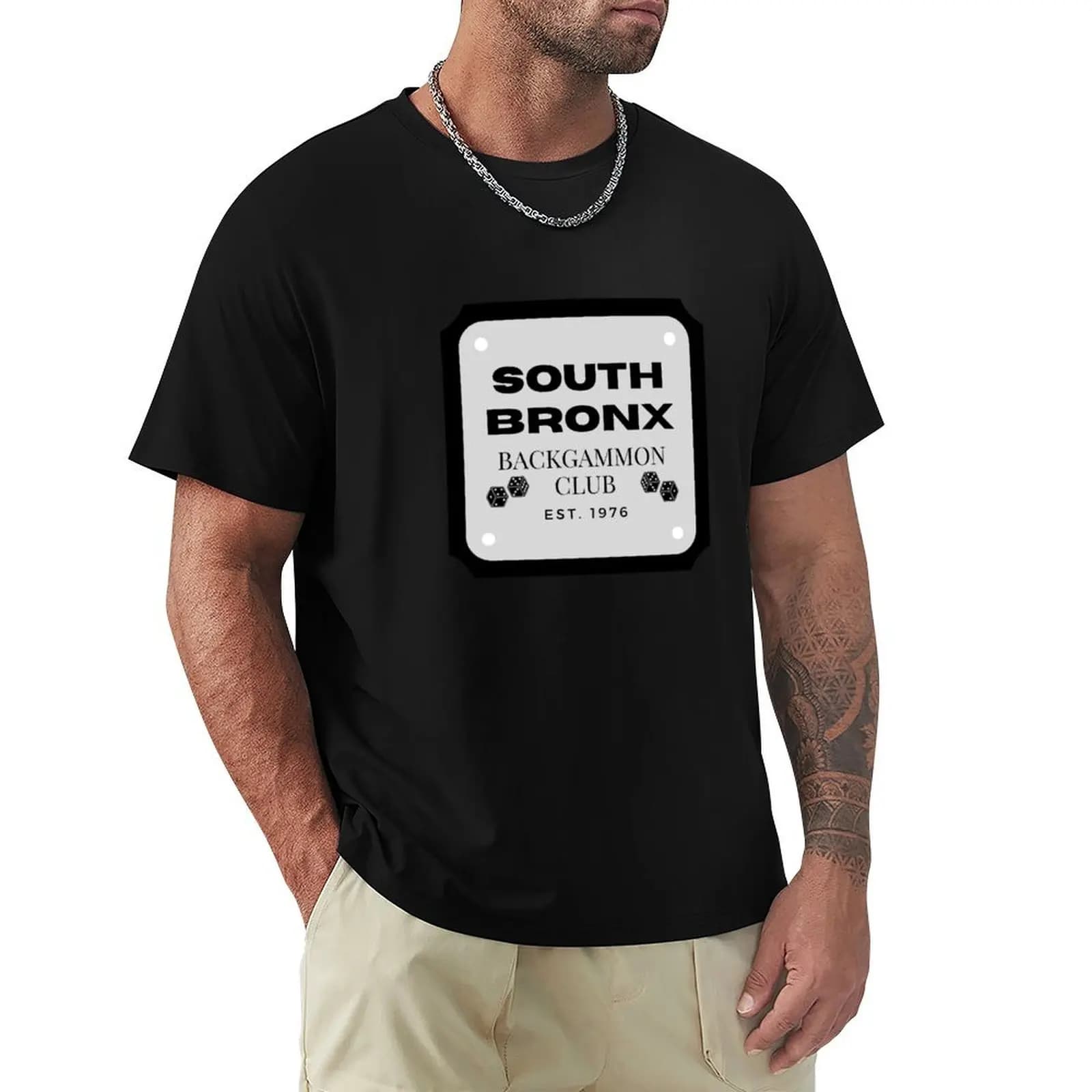 T-shirt del South Bronx Backgammon Club, t-shirt casual per outfit quotidiano