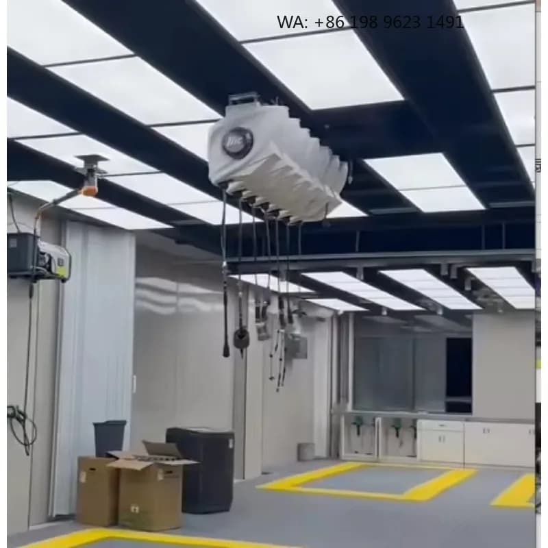 5 In 1 Cabinet Car Wash Hose Reel Single Tube, Combined Water Foam Air Power Roller Auto Service Equipment